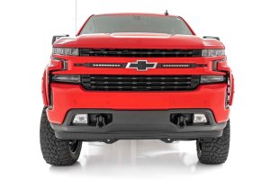 Chevrolet Silverado 1500 Tow Hook to Shackle Conversion Kit - Front - Rough Country - Black - '19-'22